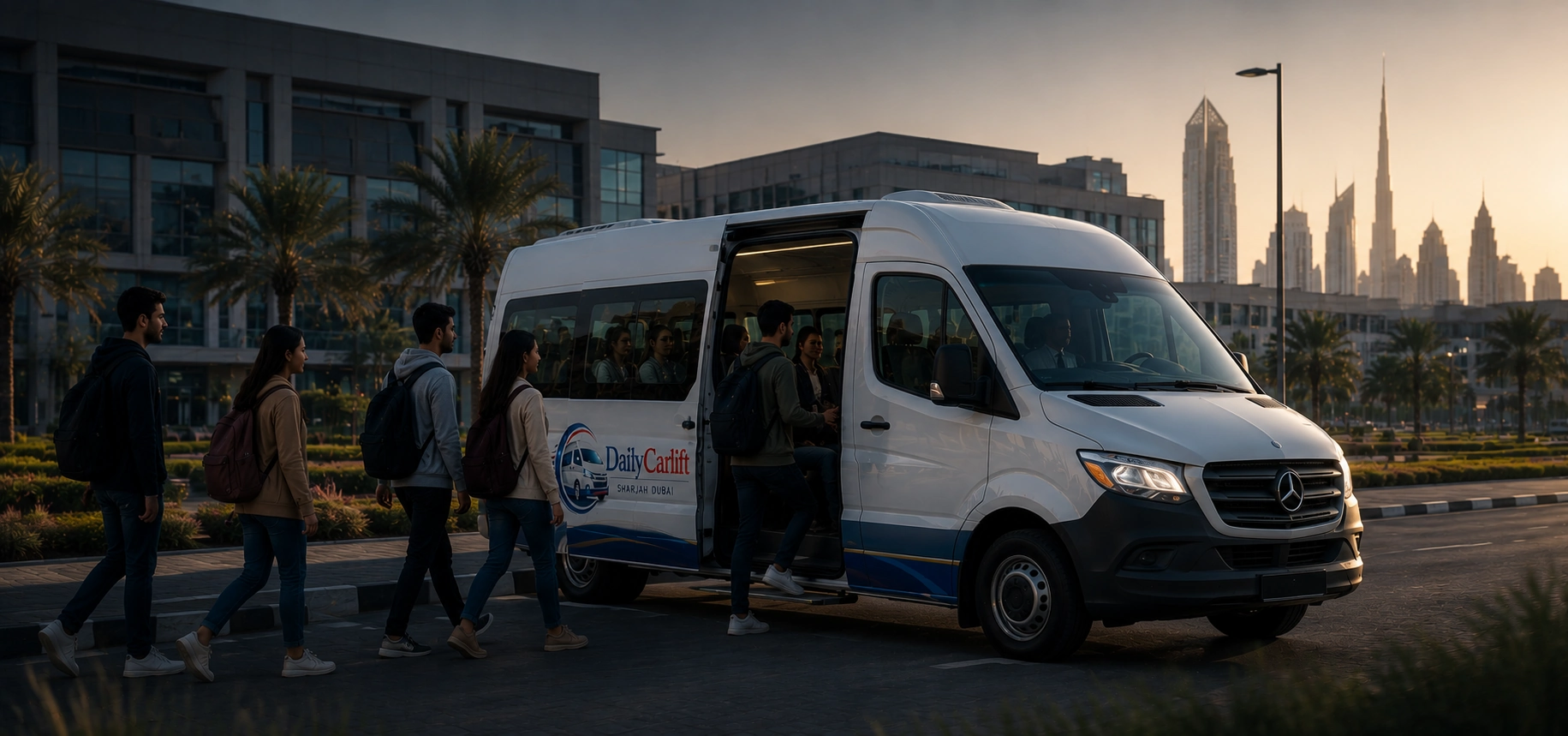 DailyCarlift student transport from Sharjah to Dubai